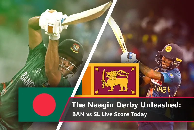 BAN vs SRI Live Score Today with intense on-field action.